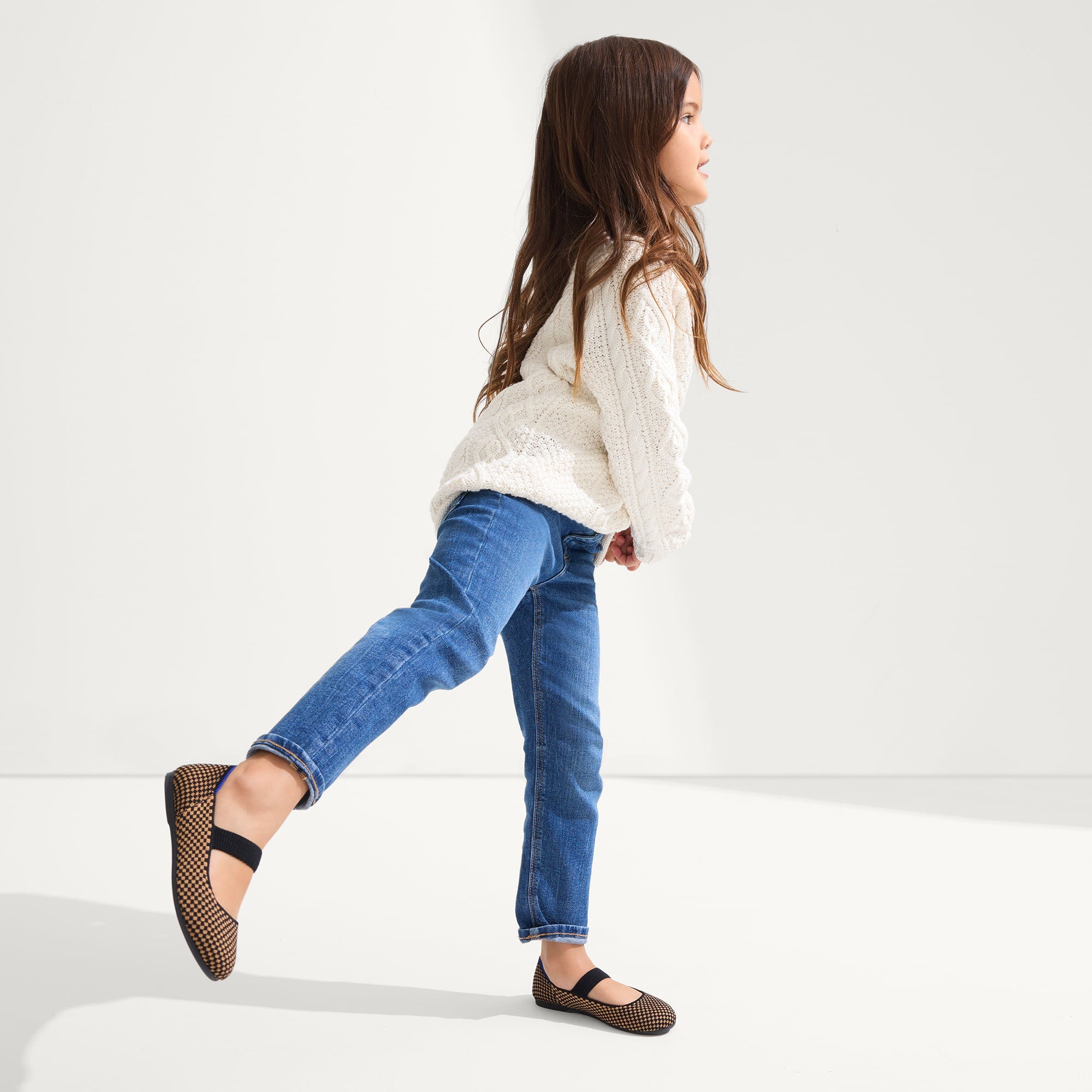 Kids Mary Jane Shoes - Wren Micro Check Style | Comfortable & Stylish for School, Parties & Special Occasions