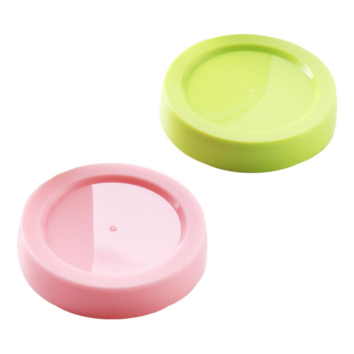ROMIRUS Baby Bottle Screw Lids - 4 Pack (2 Green + 2 Pink) Storage Travel Caps for Comotomo Bottles | Leak-Proof Replacement Lids | Perfect for Daycare, Travel & On-the-Go Feeding