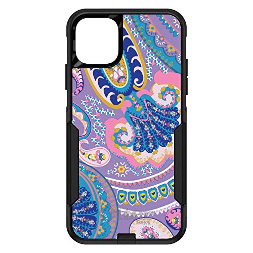Purple Pink Blue Paisley On Black Case