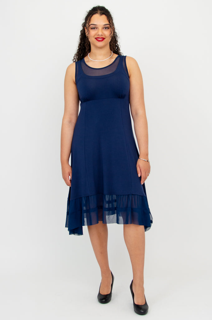 Danube Dress - Soft & Breathable Bamboo Fabric in Indigo Blue - Perfect for Summer Outings & Casual Wear