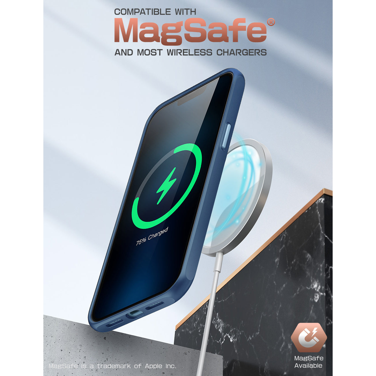 iPhone 13 Pro Max Case 6.7 Inch - Unicorn Beetle Style Slim Clear Protective Cover in Blue | Shockproof & Scratch Resistant | Perfect for Everyday Use, Travel & Outdoor Activities