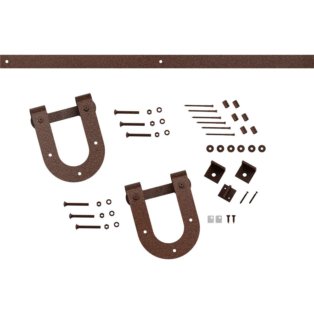 Premium Horseshoe Barn Door Hardware Kit - 2 1/4