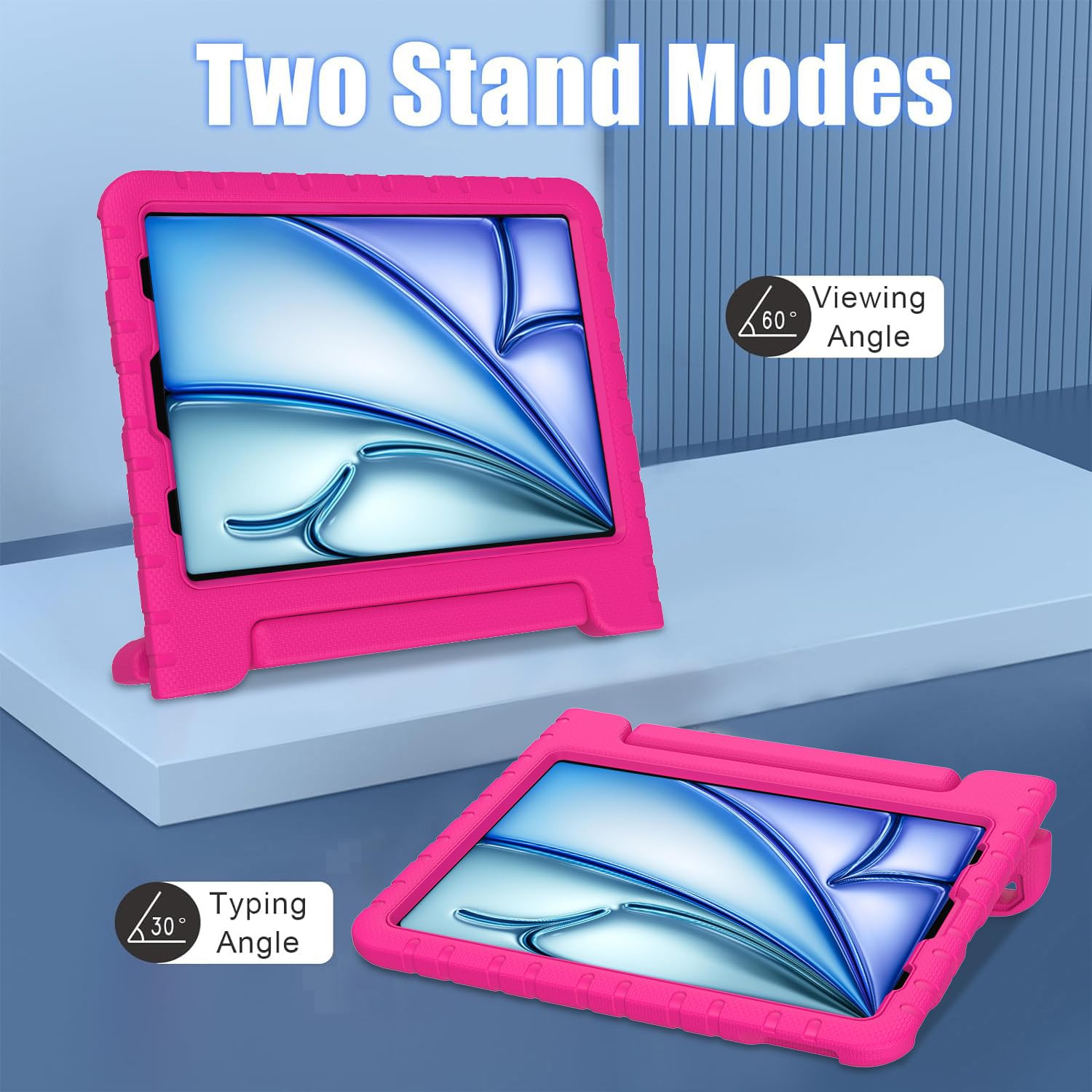 BMOUO Shockproof Kids Protective Case for iPad Air 11-inch M3 (2025) & M2 (2024) | iPad Air 5th Gen (2022) & 4th Gen (2020) 10.9