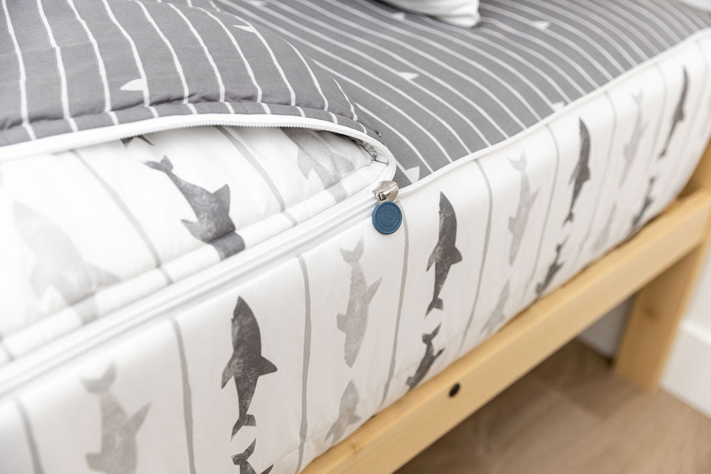 Premium Great White Zipper Bedding Set - Soft & Breathable Comforter Cover with Hidden Zipper Closure - Perfect for Bedrooms, Guest Rooms & Dorm Rooms