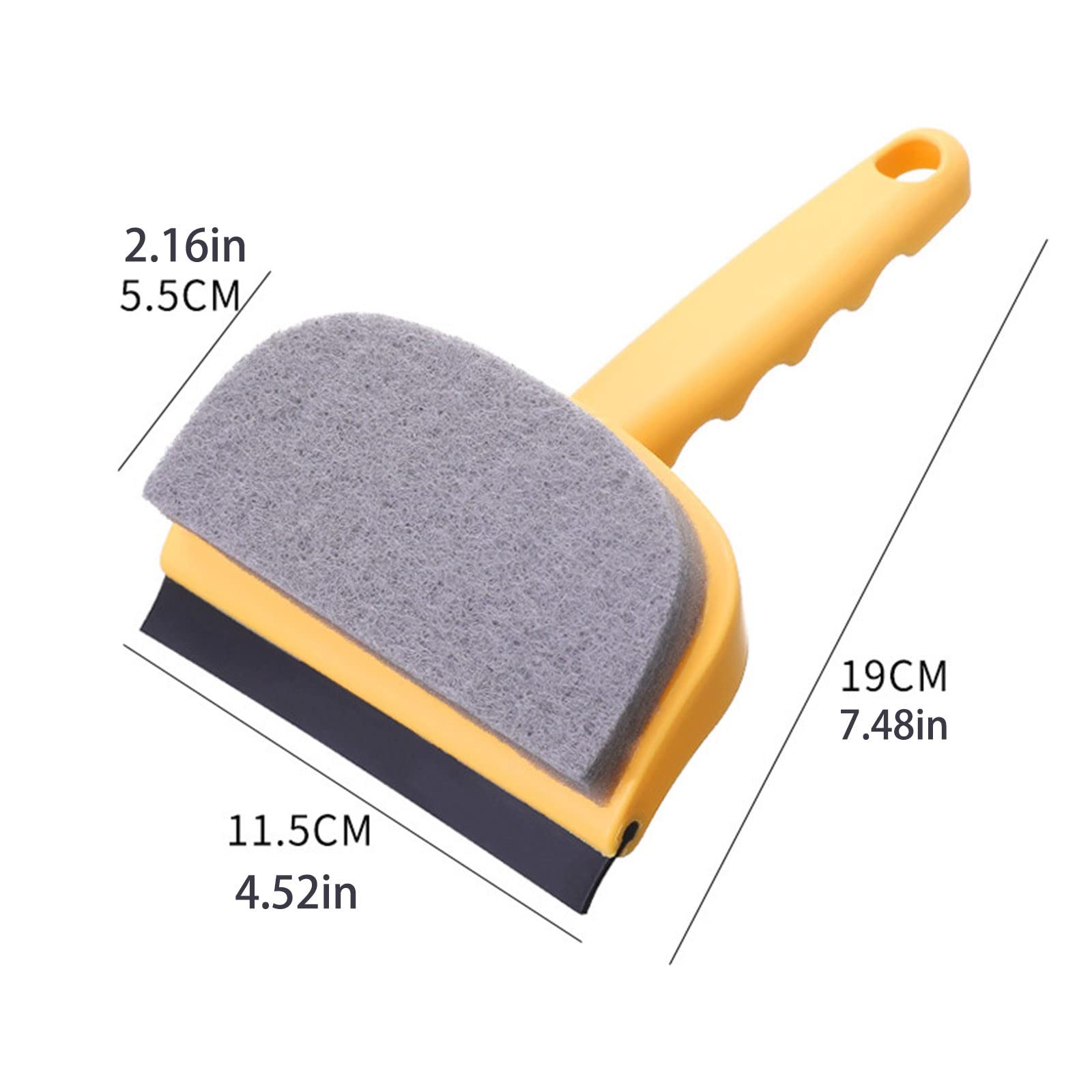 Leeonz Double Sided Glass Cleaning Brush - 2 in 1 Portable Sponge Window Wiper Scrubber - Effective Glass Washing Tool (Green) - Perfect for Home Windows, Mirrors, Shower Doors & Car Glass
