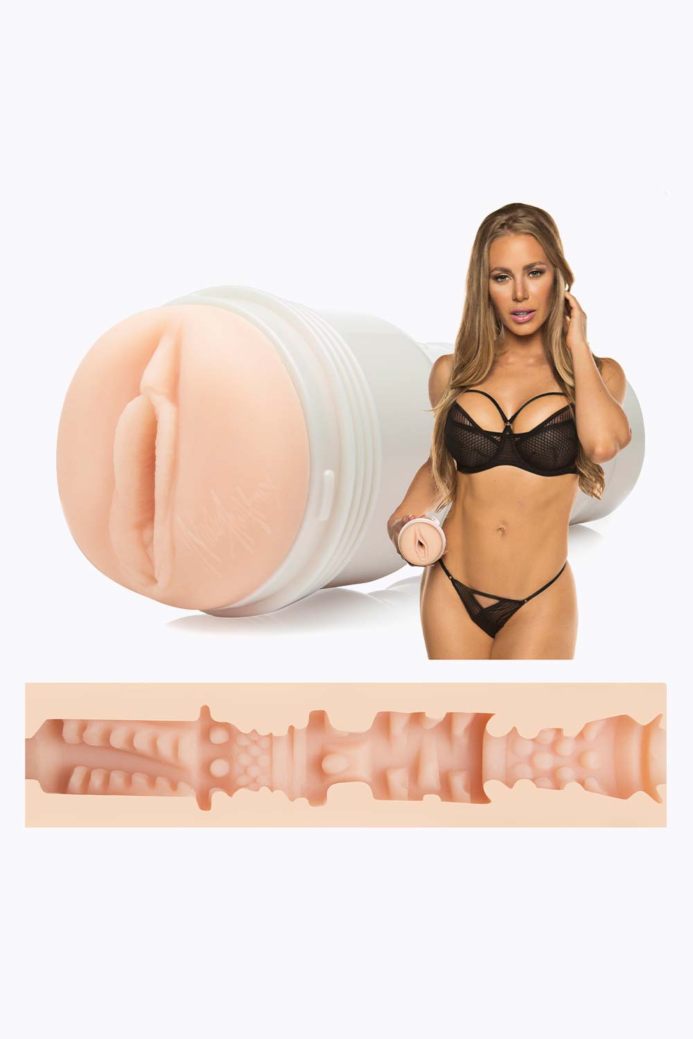 Nicole Aniston Signature Vulva Masturbator - Realistic Male Masturbation Toy for Solo Pleasure | Discreet & Lifelike Design for Intimate Adult Play