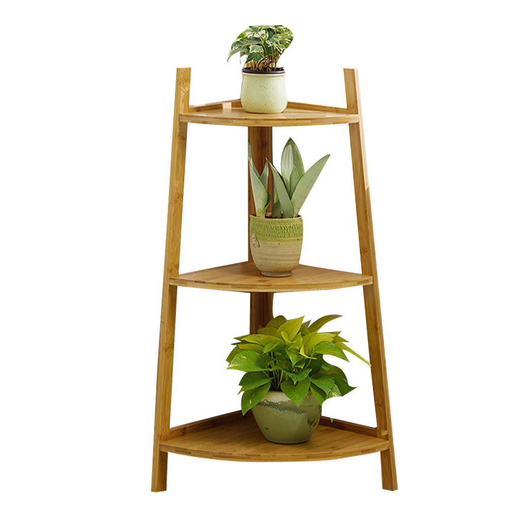 3-Tier Bamboo Plant Stand Shelf - Modern Flower Pot Holder & Storage Rack for Indoor Plants, Succulents, Home Decor - Perfect for Living Room, Balcony & Garden Display