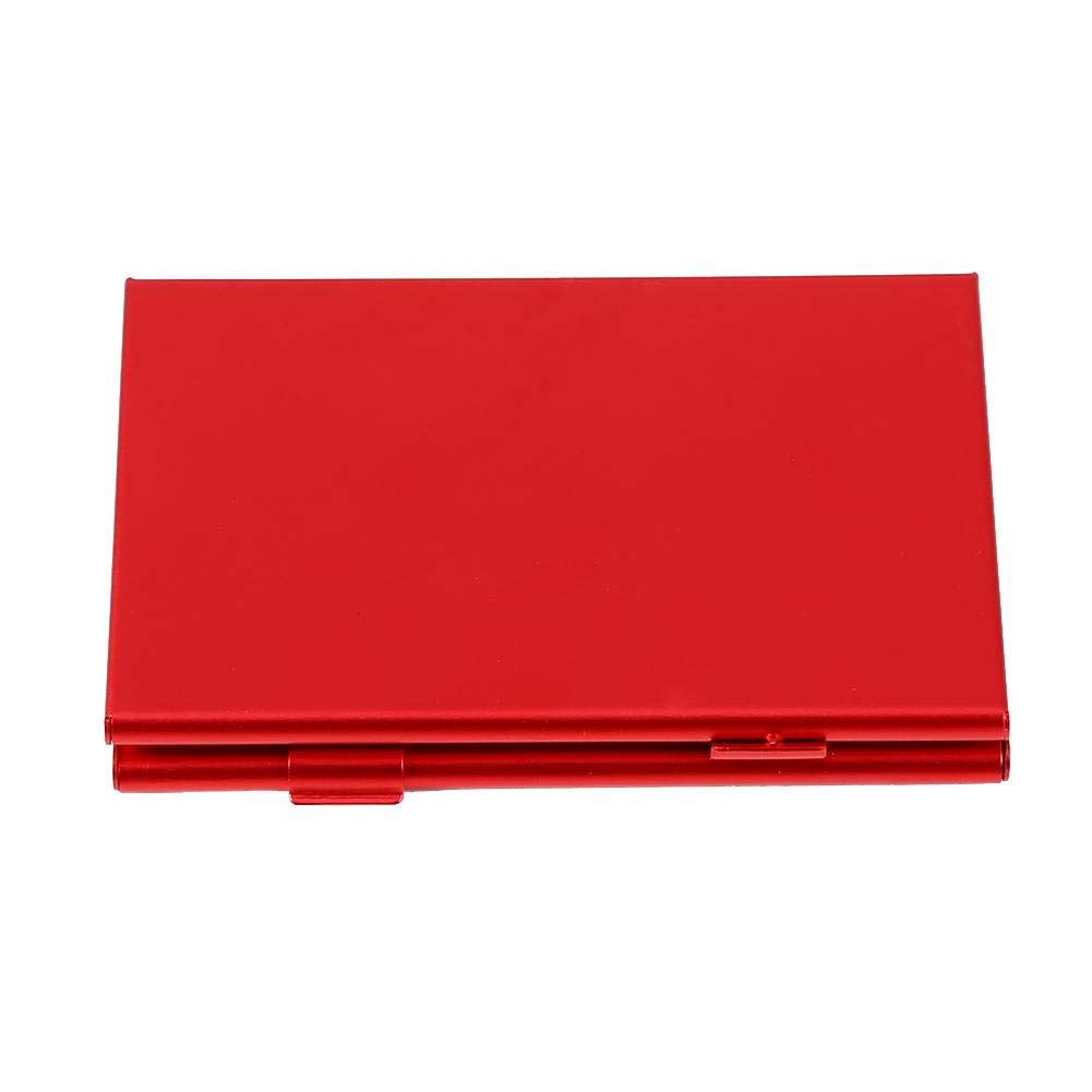 Portable Aluminum SIM Card Case - 12 Slot Micro SD & TF Card Holder Organizer (Red) | Perfect for Travel, Photography & Phone Accessories Storage