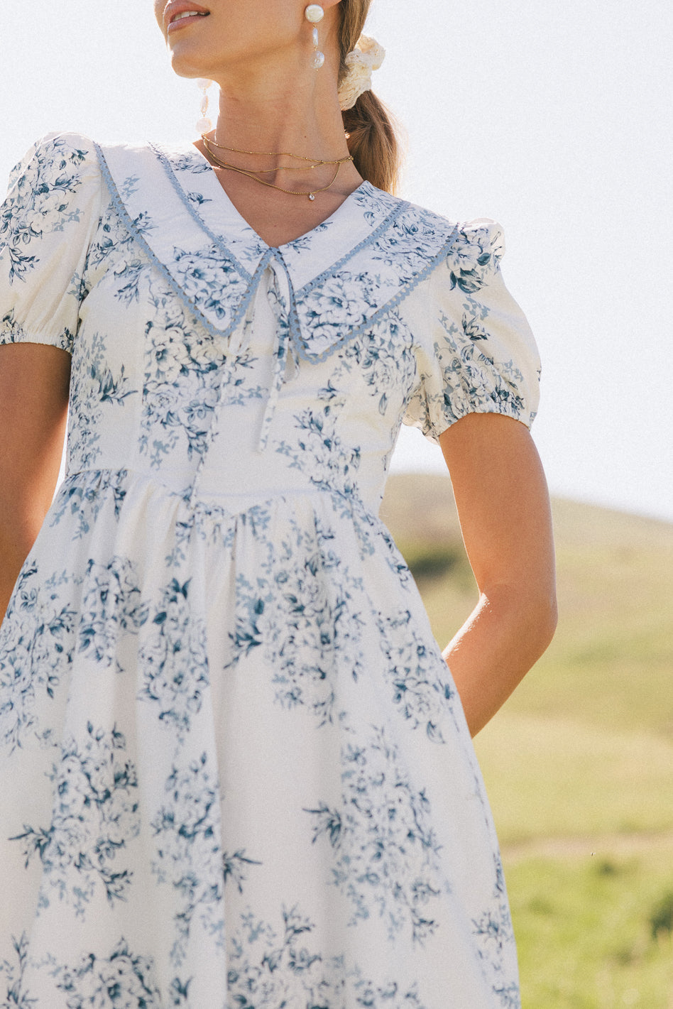 Kyrie Floral Midi Dress for Women - Elegant Summer Casual Dress with V-Neck & Flowy Skirt | Perfect for Beach Vacations, Date Nights & Garden Parties
