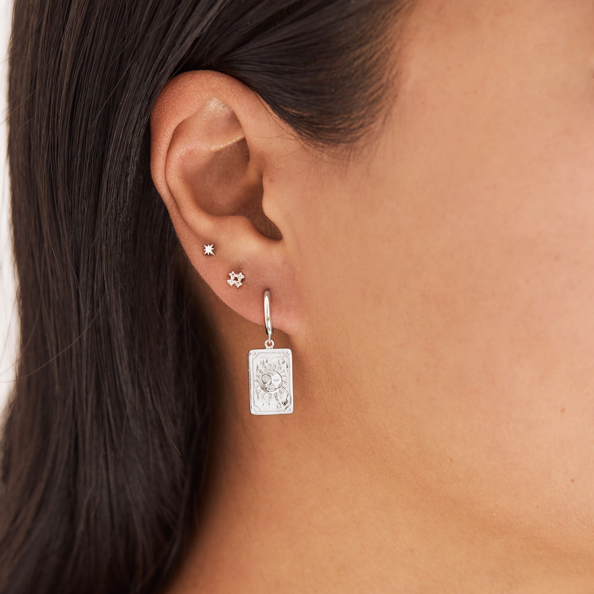 Sun and Moon Tarot Huggies - Mystical Astrology Inspired Earrings for Women | Perfect for Tarot Readings, Spiritual Healing & Boho Fashion Accessories