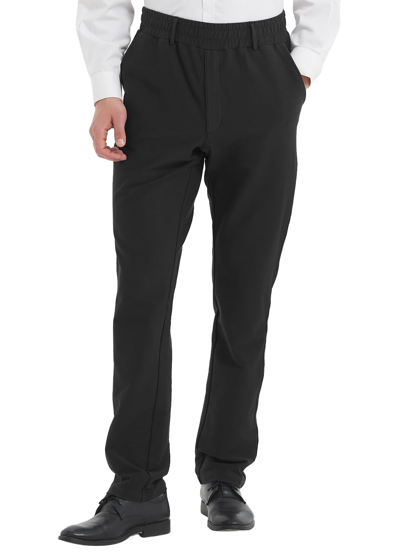 LETAOTAO Men's Stretch Comfort Jeans with Elastic Waistband - Adaptive Pants for Seniors & Elderly with Zipper Fly - Perfect for Casual Wear, Daily Activities & Comfortable Outings