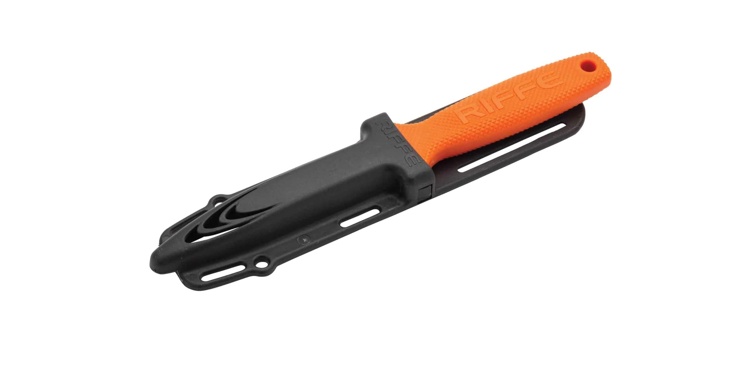 Riffe EDC Spearfishing Knife - 4.5 Inch Stainless Steel Blade with Sheath | Best Dive Knife for Underwater Hunting, Fishing & Survival | Perfect for Scuba Diving, Snorkeling & Water Sports
