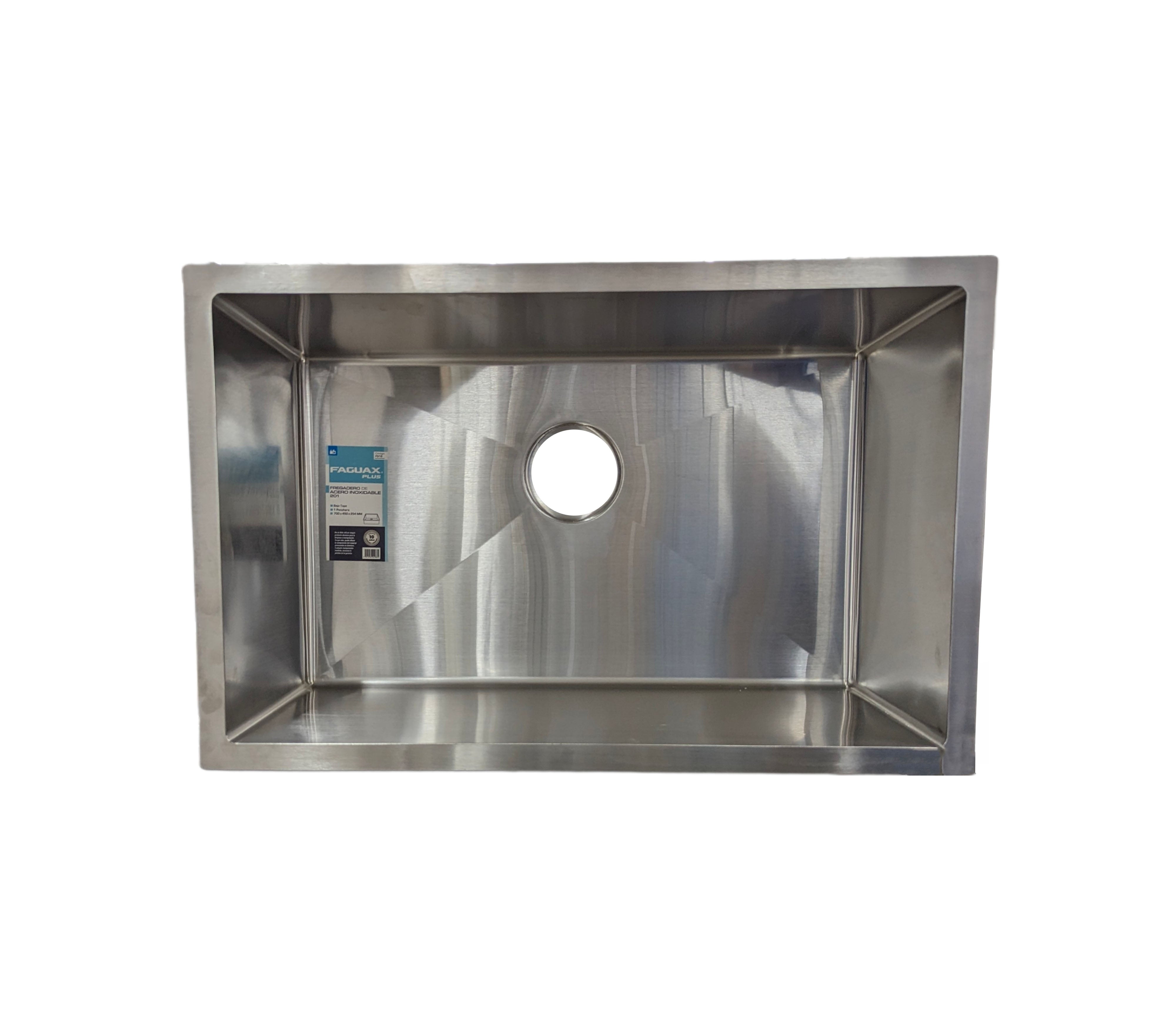 Faguax Plus 700x450x254mm Undermount Stainless Steel Kitchen Sink - Durable 18 Gauge 304 Stainless Steel, Soundproof Coating, Ideal for Modern Home Kitchen Remodeling & Restaurant Use