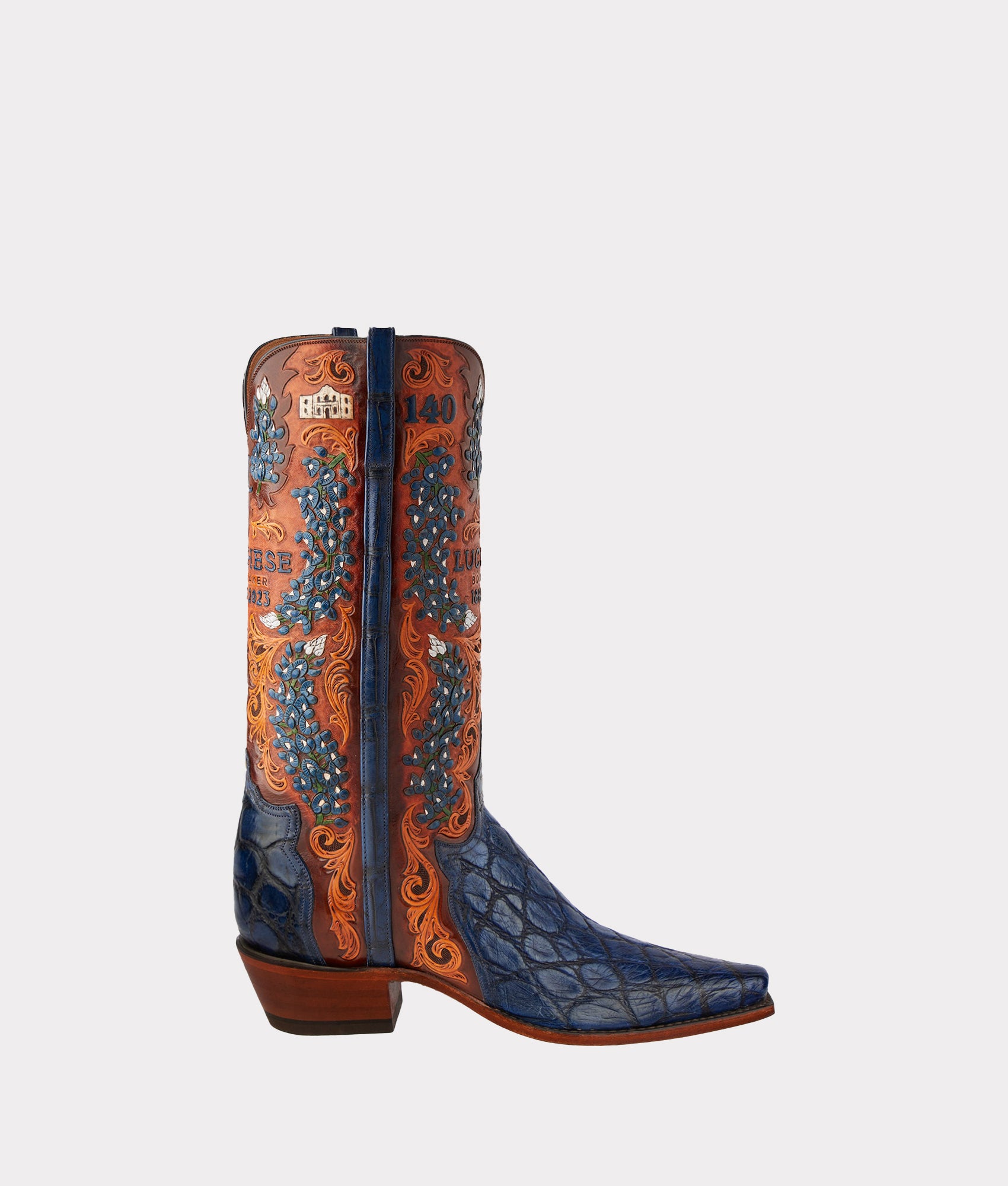 Women's Bluebonnet 140th Anniversary Boot in Cavalry Blue - Vintage Western Style Cowgirl Boots for Country Dancing & Rodeo Events
