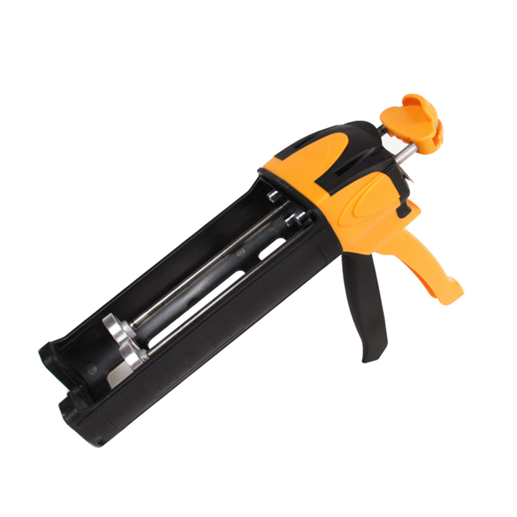 Dual Cartridge Metal Caulking Gun 400ml (13.5 FL oz) - Heavy Duty No-Drip Epoxy Applicator for Home Repairs, Construction & DIY Projects