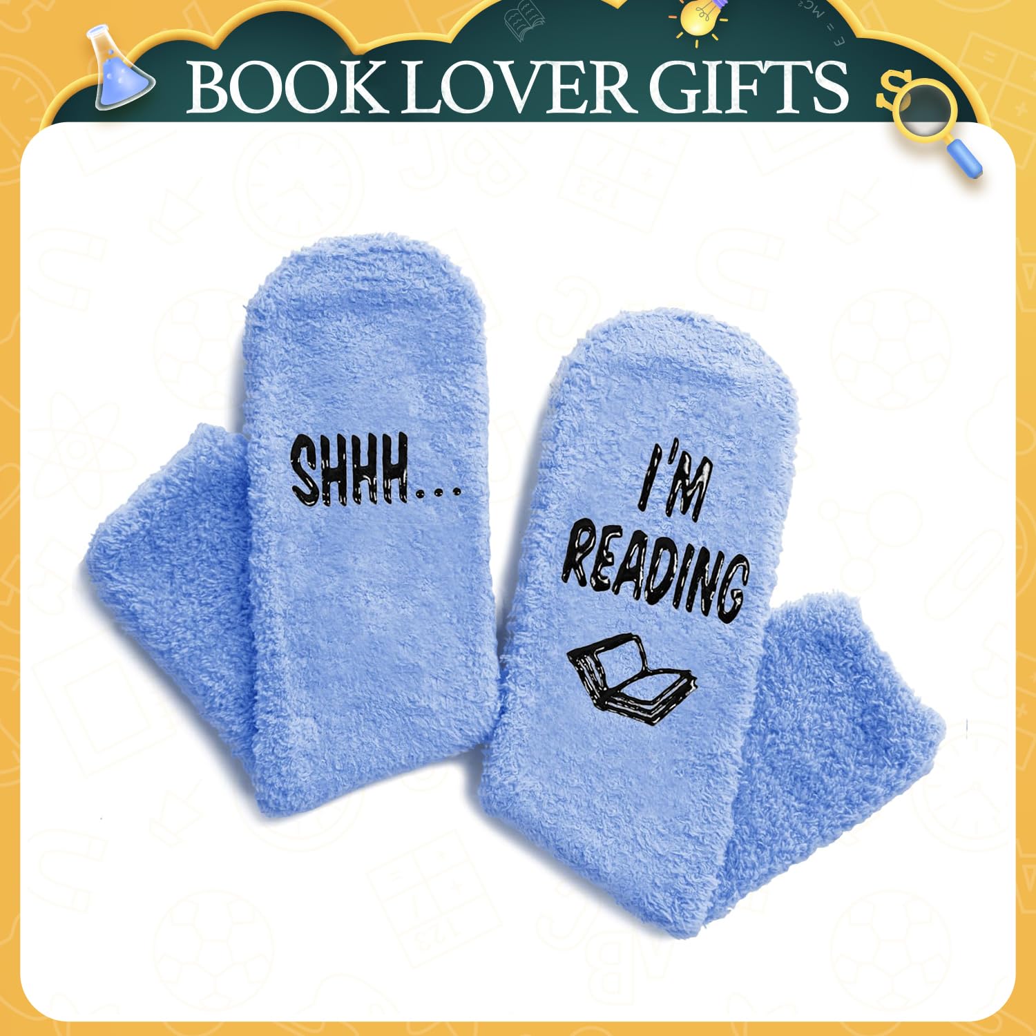 HappyPop 2025 Teacher Appreciation & Graduation Gifts - Funny Book Lover Socks for Women & Men - Perfect Reading Gifts for Librarians, Bookworms & Educators (Great for Classrooms, Book Clubs & Cozy Reading Nights)