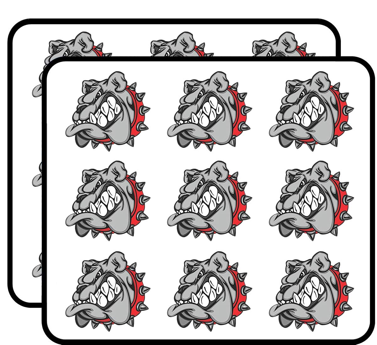 Bulldog Vinyl Stickers - 2 Inch Each, 18 Pack - Durable Waterproof Decals for Laptop, Car, Phone - Perfect for Personalizing Devices, Water Bottles & Notebooks