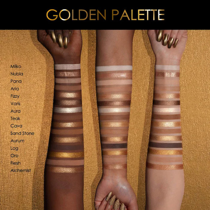 Natasha Denona Golden Palette™ Eyeshadow Palette - Professional Makeup for Day & Night Looks, Perfect for Parties & Special Occasions