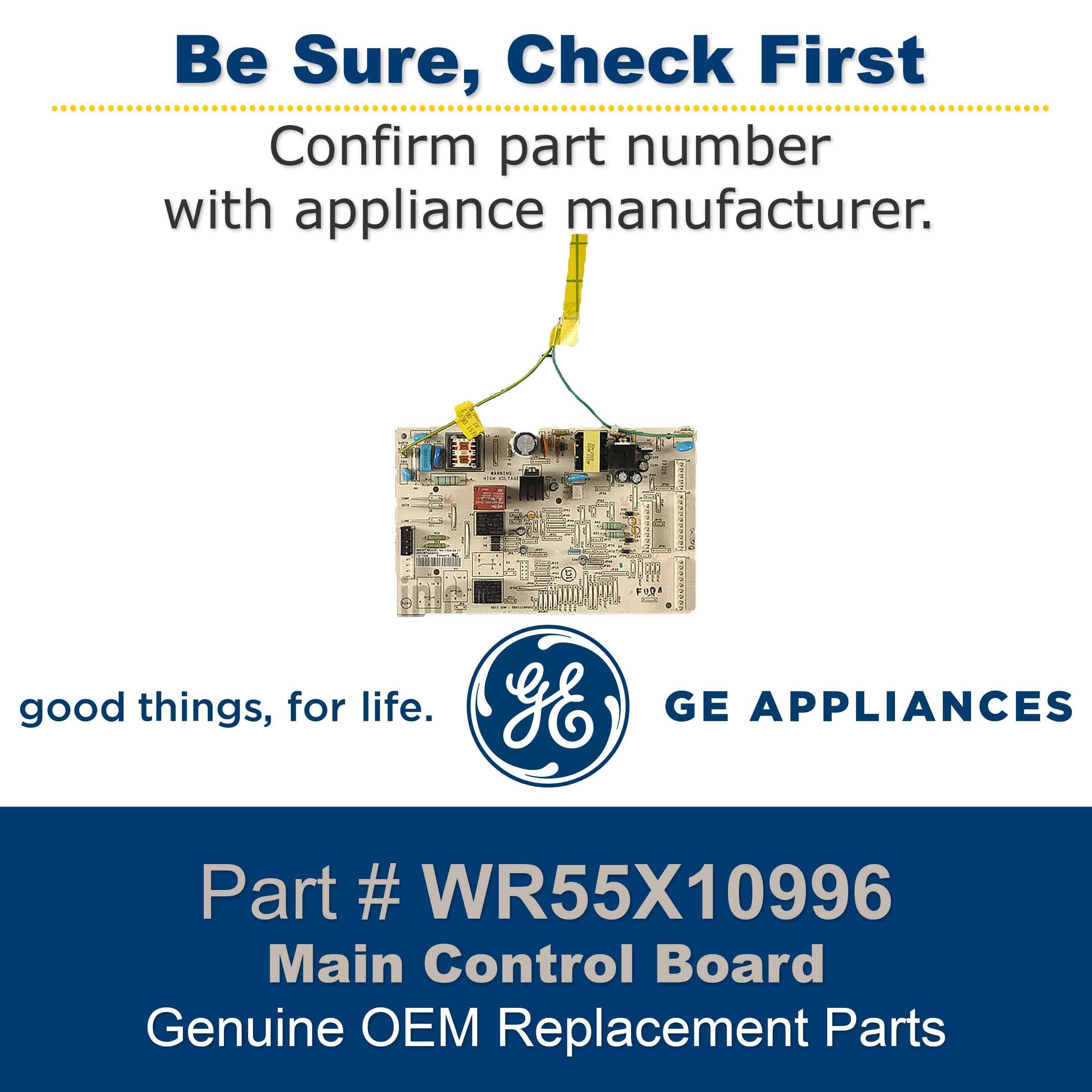 GE WR55X10996 Refrigerator Control Board Replacement Part - Compatible with GE, Hotpoint & Kenmore Refrigerators - Fixes Cooling Issues & Temperature Problems (For Home Kitchen Appliances Repair)
