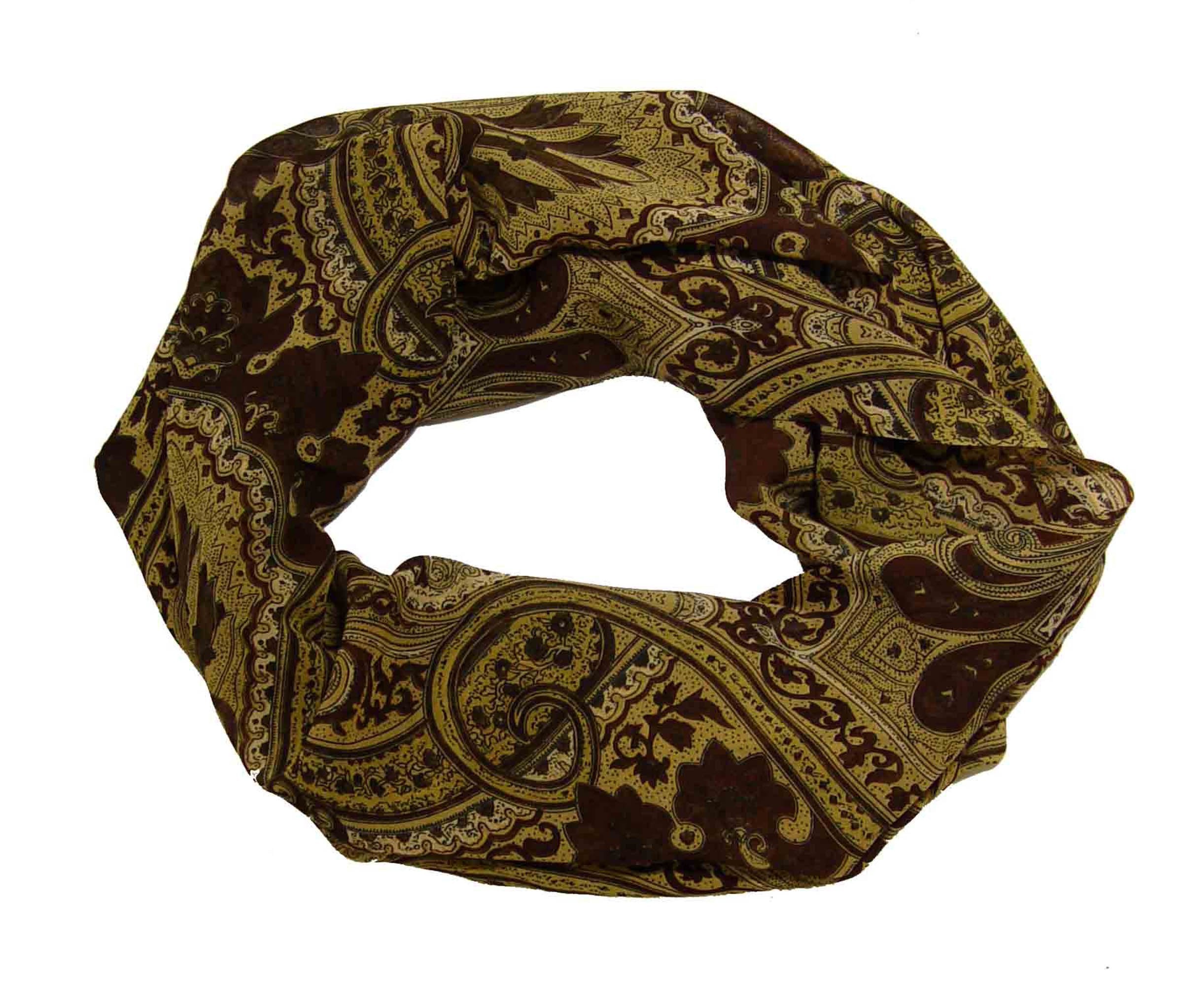 Vintage Brown Paisley Fashion Loop Scarf - Soft & Stylish Women's Winter Accessory for Outfits, Gifts & Cold Weather Protection