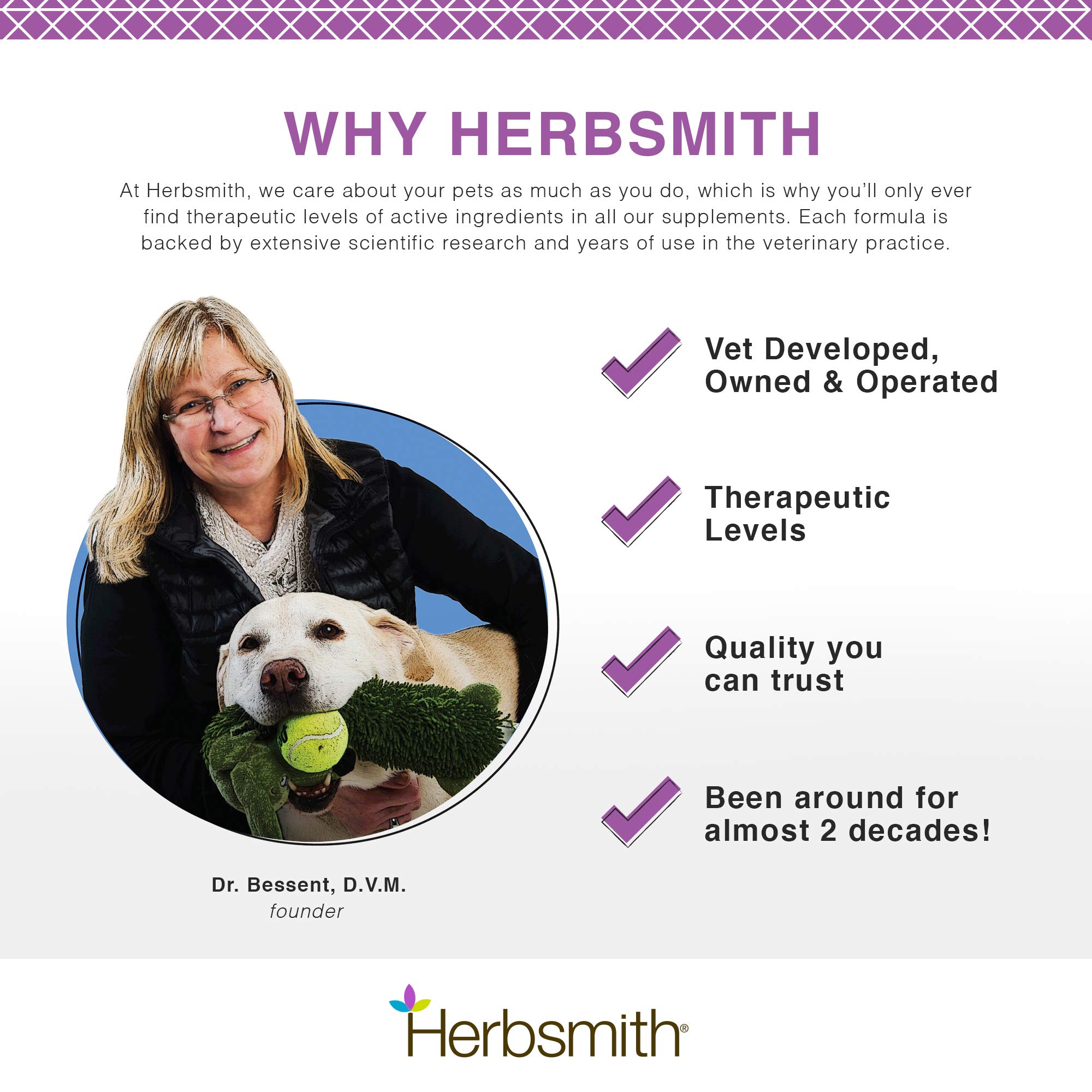 Herbsmith Calm Shen – Natural Herbal Anxiety Relief for Dogs & Cats – Calming Supplement with Chamomile & Valerian – 270 Tablets – Perfect for Travel, Vet Visits & Thunderstorm Stress