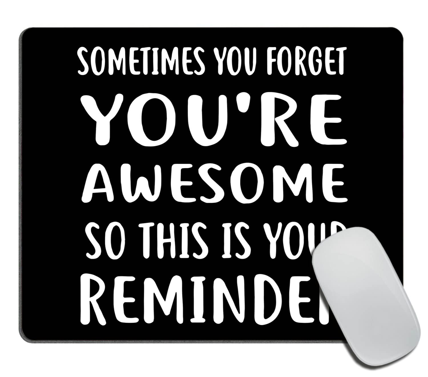 Custom Inspirational Quote Mouse Pad - Non-Slip Rubber Base Computer Mouse Mat for Wireless Mouse (9.5x7.9x0.12 Inches) - Perfect for Office, Gaming & Home Workspace Accessories