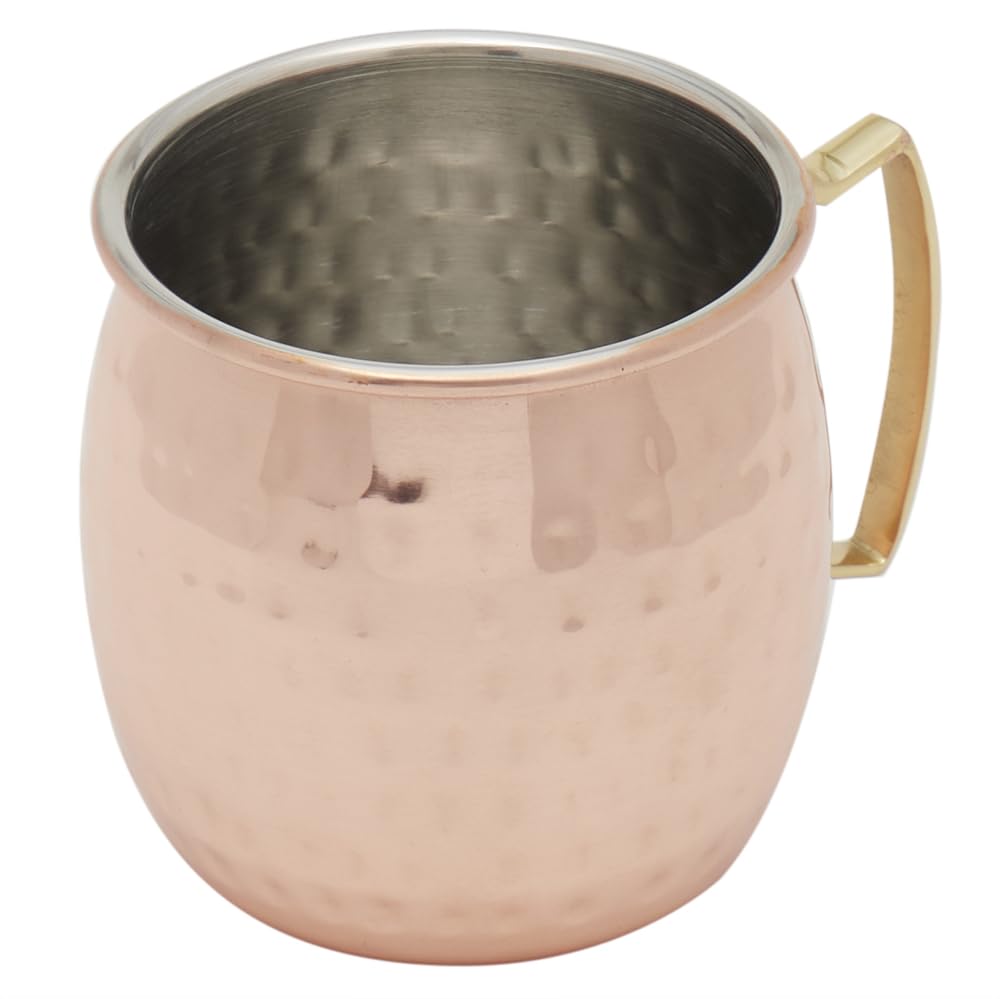 Premium Hammered Copper Moscow Mule Mug Set - 16oz Classic Cocktail Cup with Frosted Design - Perfect for Gin, Vodka, Whiskey & Iced Drinks - Ideal for Home Bars, Parties & Gifts