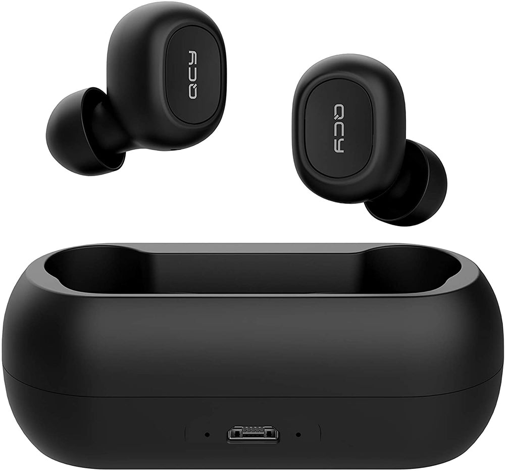 Wireless Bluetooth Earbuds with Charging Case - Black | Noise Cancelling, Stereo Sound, Long Battery Life for Running, Gym, Workout & Travel