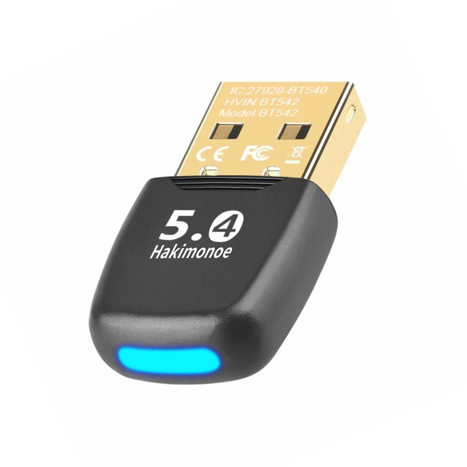 Upgraded Bluetooth 5.4 USB Adapter for PC & Laptop - Wireless Dongle Transmitter for Windows 11/10/8.1/7 - Compatible with Bluetooth Headphones, Speakers, Keyboard, Mouse & Printer - Plug & Play - Perfect for Home Office, Gaming & Streaming