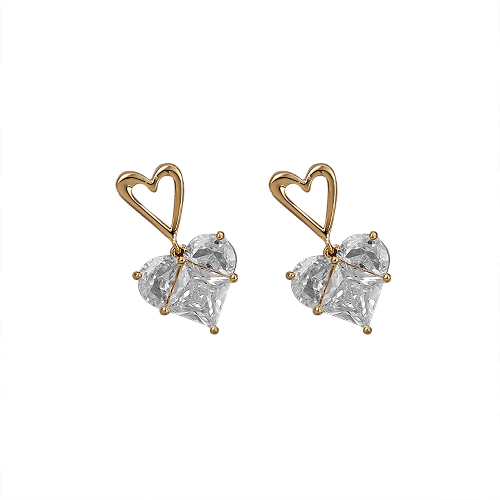 Baby Girl Gold Earrings - Hypoallergenic Stud Earrings for Infants & Toddlers - Cute First Earrings Gift for Birthday, Christening & Special Occasions (White, One Size) - Perfect for Daily Wear, Parties & Photo Shoots