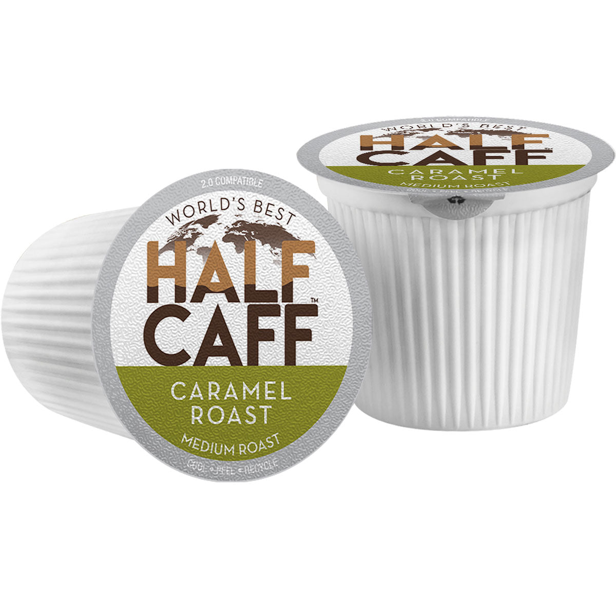 Best Half Caff™ Caramel Roast Coffee Pods - Compatible with Keurig 2.0 - Perfect for Morning Brew & Afternoon Pick-Me-Up