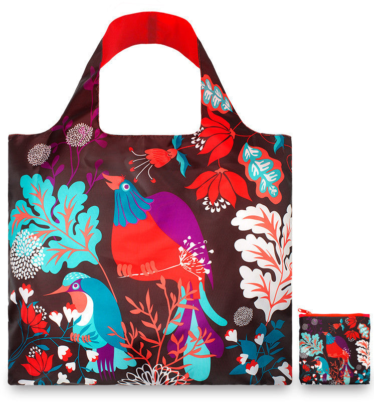 LOQI Eco-Friendly Tote Bag - FOREST Collection by Cristina Caramida | Reusable Shopping Bag for Groceries, Beach & Daily Use