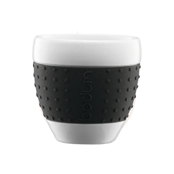 Bodum Pavina 3 Oz. Black Porcelain Coffee Mug - Perfect for Espresso, Tea & Hot Beverages at Home or Office