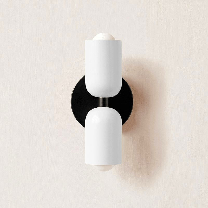 Modern Double Wall Lamp - Sleek Two-Tone Design for Living Room, Bedroom & Hallway Lighting - Energy Efficient LED Wall Sconce for Home Decor