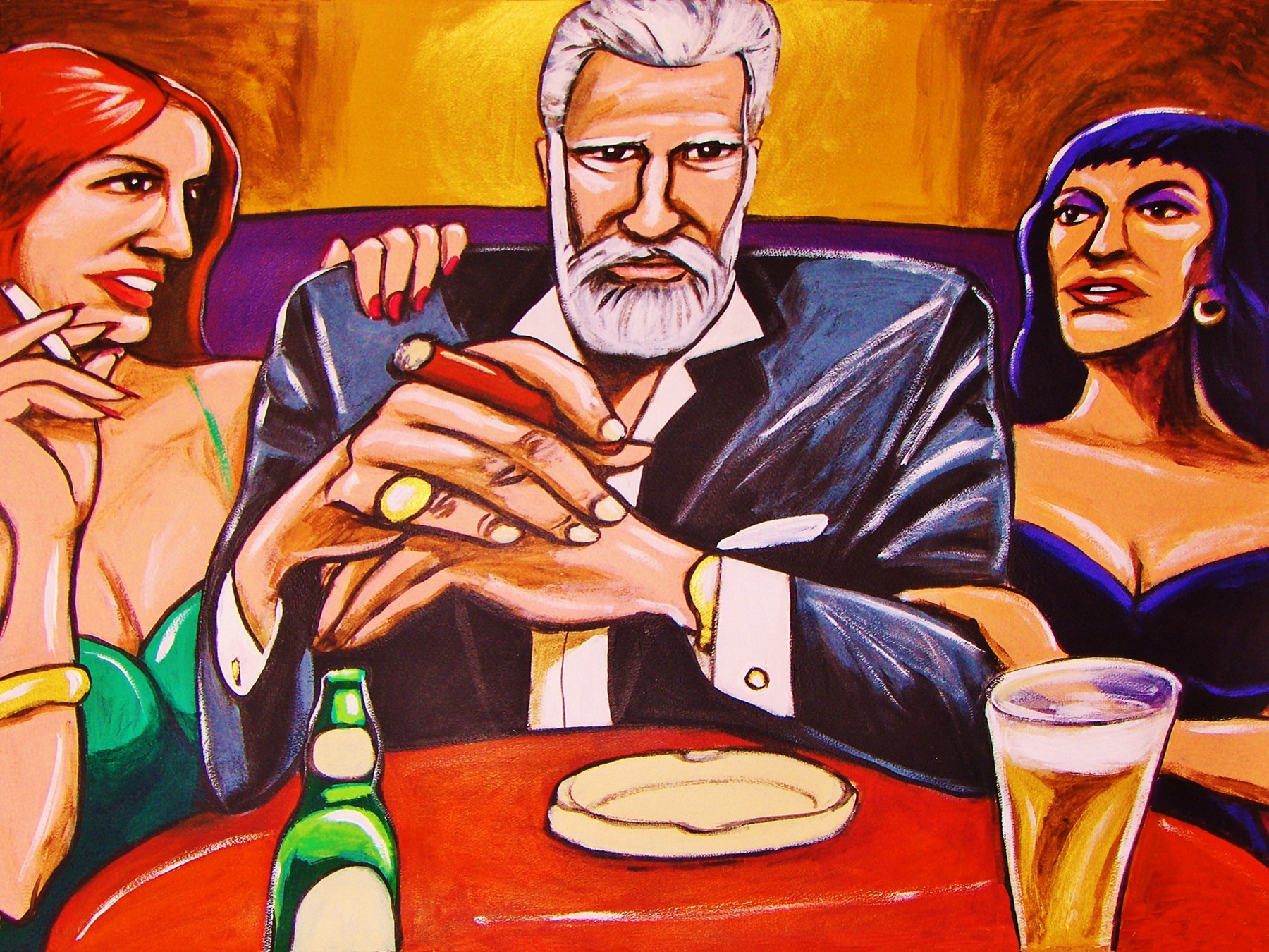 Vintage 'The Most Interesting Man in the World' Poster - Man Cave Decor, TV Commercial Art, Cigar & Beer Lover Gift (Dos Equis, Cohiba Cuban Inspired) - Perfect for Home Bar, Office or Game Room Wall Art