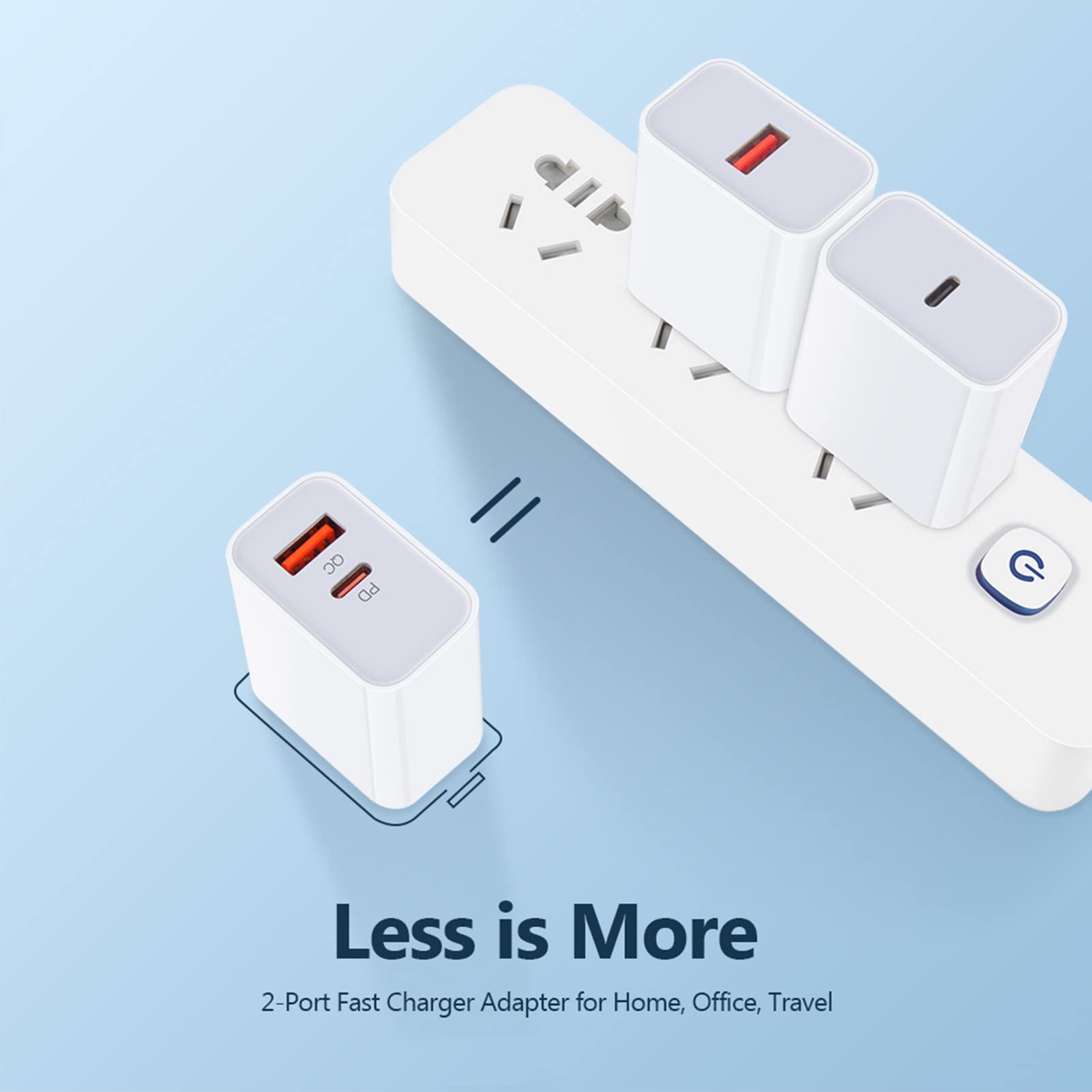 Google Pixel 9 Pro & 8 Pro 20W USB C Fast Charger - PD 3.0 Quick Charge Block for Pixel 9/8/7/6/5/4/3, iPhone 16/15/14/13 & Samsung S24/S23 - Perfect for Travel, Office & Home Fast Charging