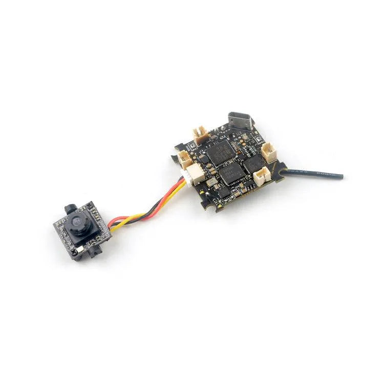 Happymodel BeecoreX FR Brushed F4 Flight Controller with ESC, VTX, RX & OSD for Tiny Whoop Drones (Inductrix, E010, E010S) - Frsky Receiver Compatible - Perfect for FPV Racing and Indoor Drone Flying