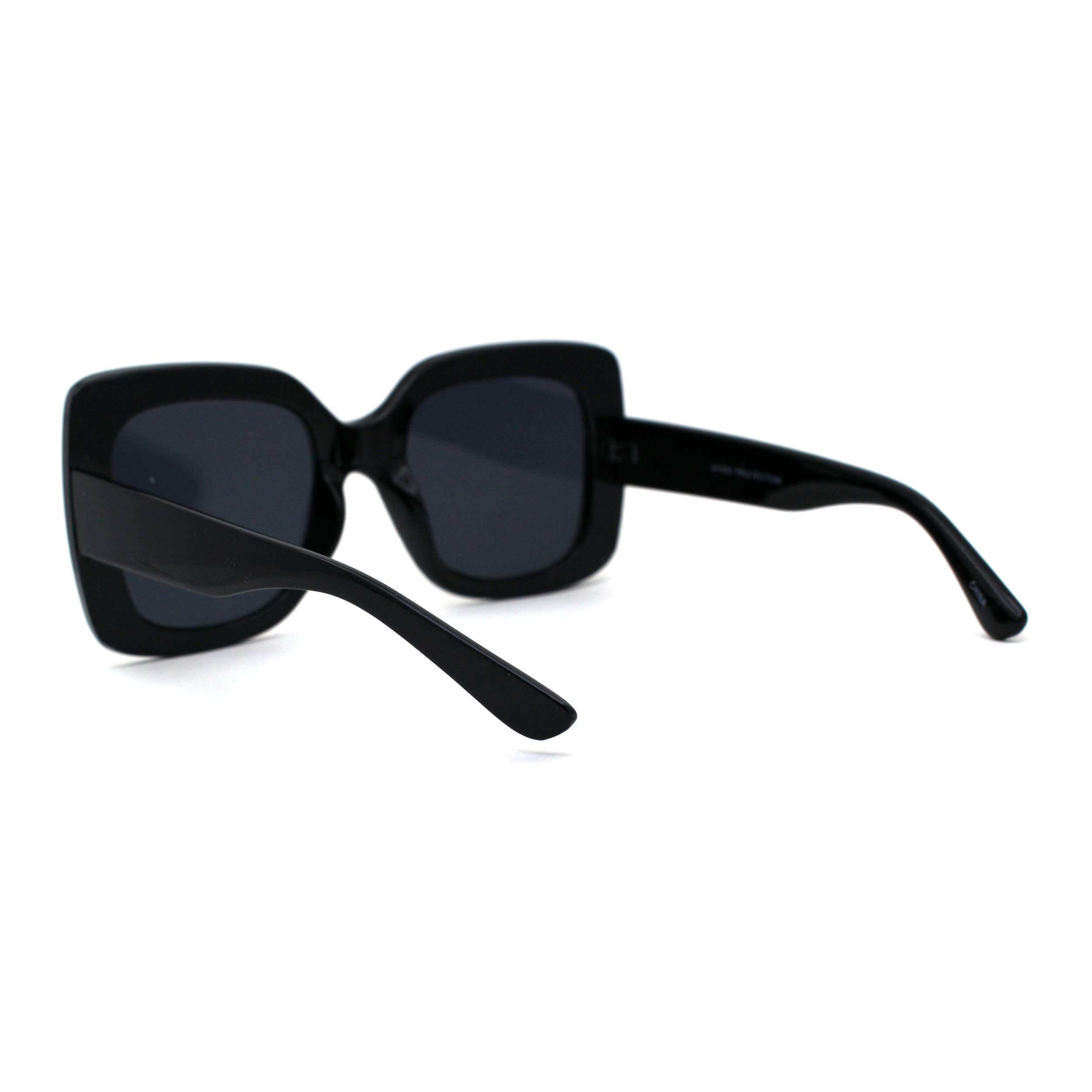 Women's Fashion Thick Plastic Rectangle Butterfly Sunglasses UV400 Protection - Trendy Retro Style for Outdoor, Beach, and Summer Activities