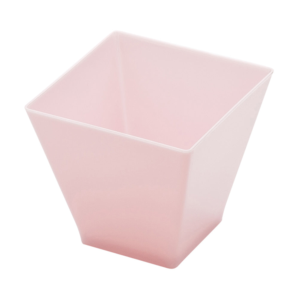 2 oz Square Powder Pink Plastic Mini Kova Cups - Limited Edition (2