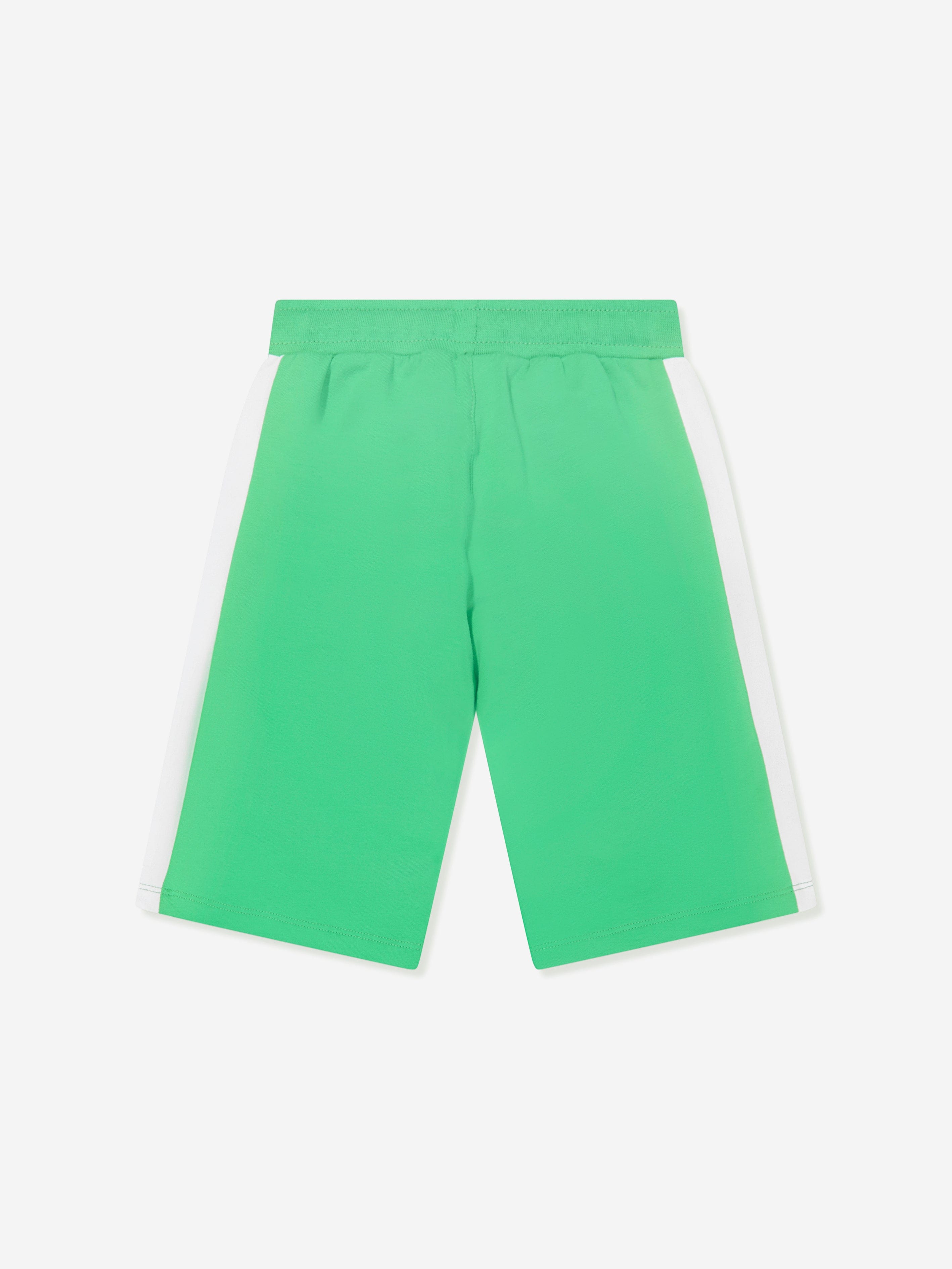 Aigner Boys Logo Bermuda Shorts - Green Cotton Casual Shorts for Kids | Perfect for Summer, Beach, and Outdoor Activities