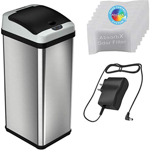 Silver Trash Can with AC and 6 Filters