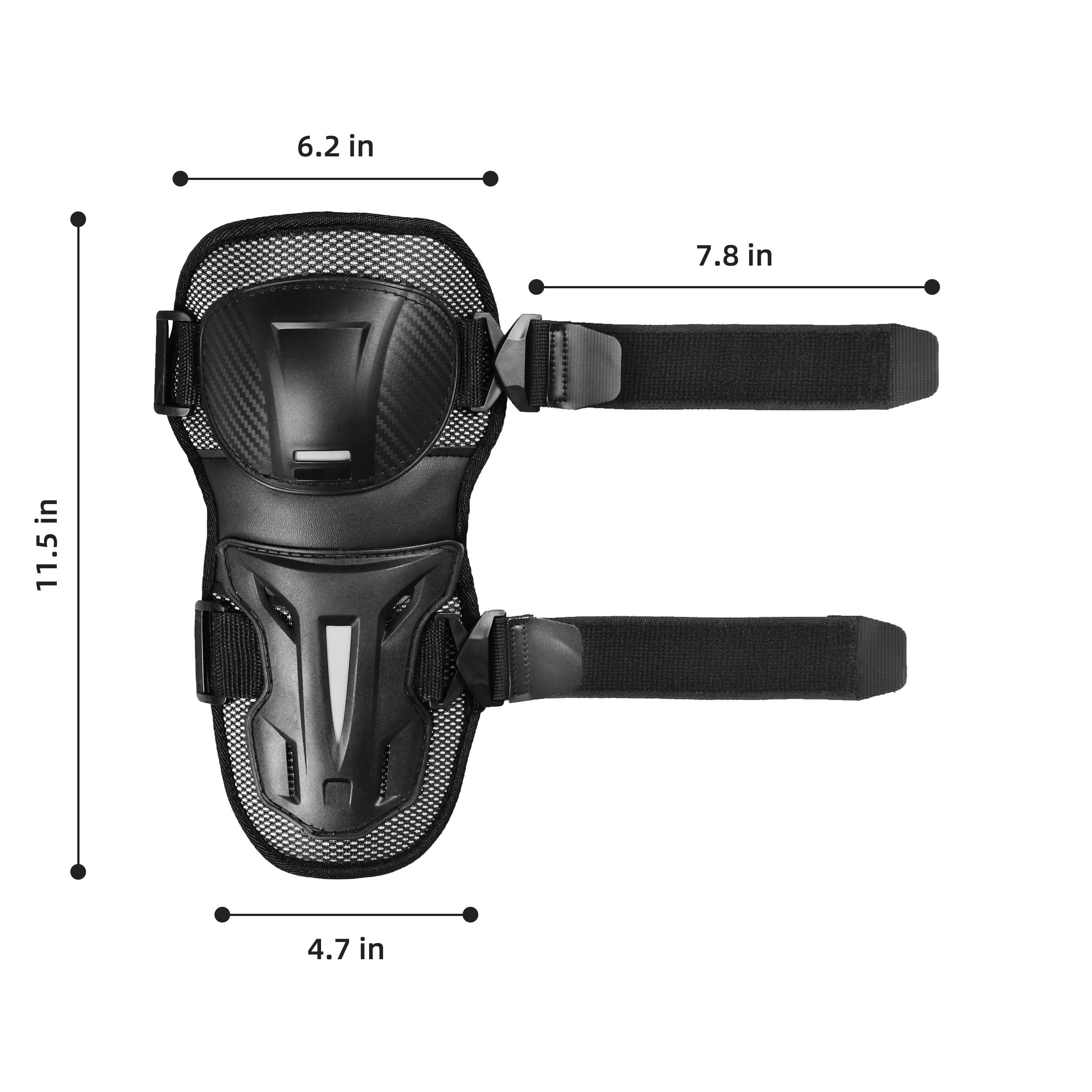 Upgraded Powersports Knee & Shin Guards + Elbow Pads Set for Adults - Adjustable Strap Protection for Motorcycle, Dirt Bike & Mountain Biking (4pc) - Ideal for Off-Road Adventures & Extreme Sports Safety