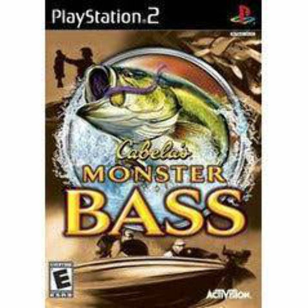 Cabela's Monster Bass Fishing Game for PlayStation 2 - Realistic Angling Adventure for Family & Friends Game Night