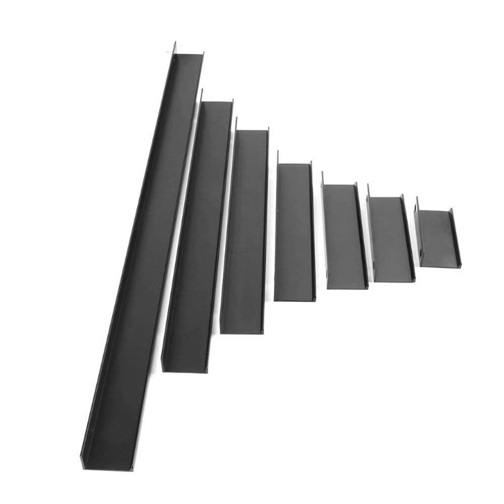 5pcs Modern Minimalist Black Aluminum Cabinet Handles - Brushed Finish Pull Knobs for Drawers, Wardrobes & Sliding Doors - Durable Hidden Hardware for Kitchen, Bathroom & Office Furniture Organization