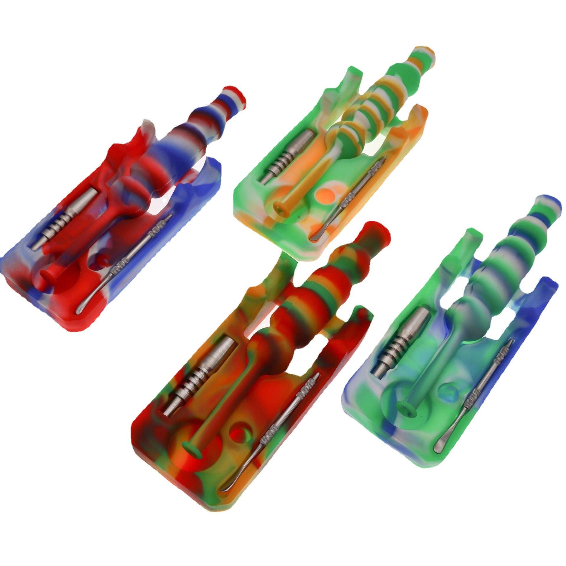 Premium Silicone Nectar Collector Kit - Durable Stainless Steel Dab Rig | Portable & Lightweight Design for Concentrate Enthusiasts | Perfect for Home Use, Travel & Outdoor Dabbing Sessions