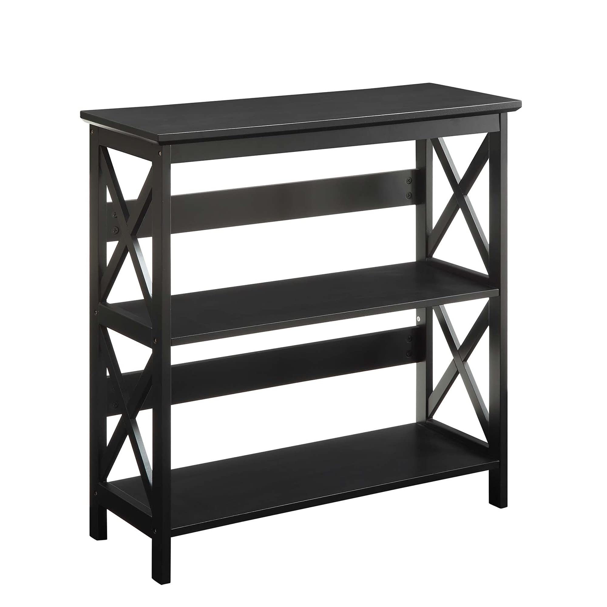 Ergode Oxford 3 Tier Bookcase - Sturdy Wooden Bookshelf for Home & Office - Perfect for Living Room, Bedroom, or Study Organization