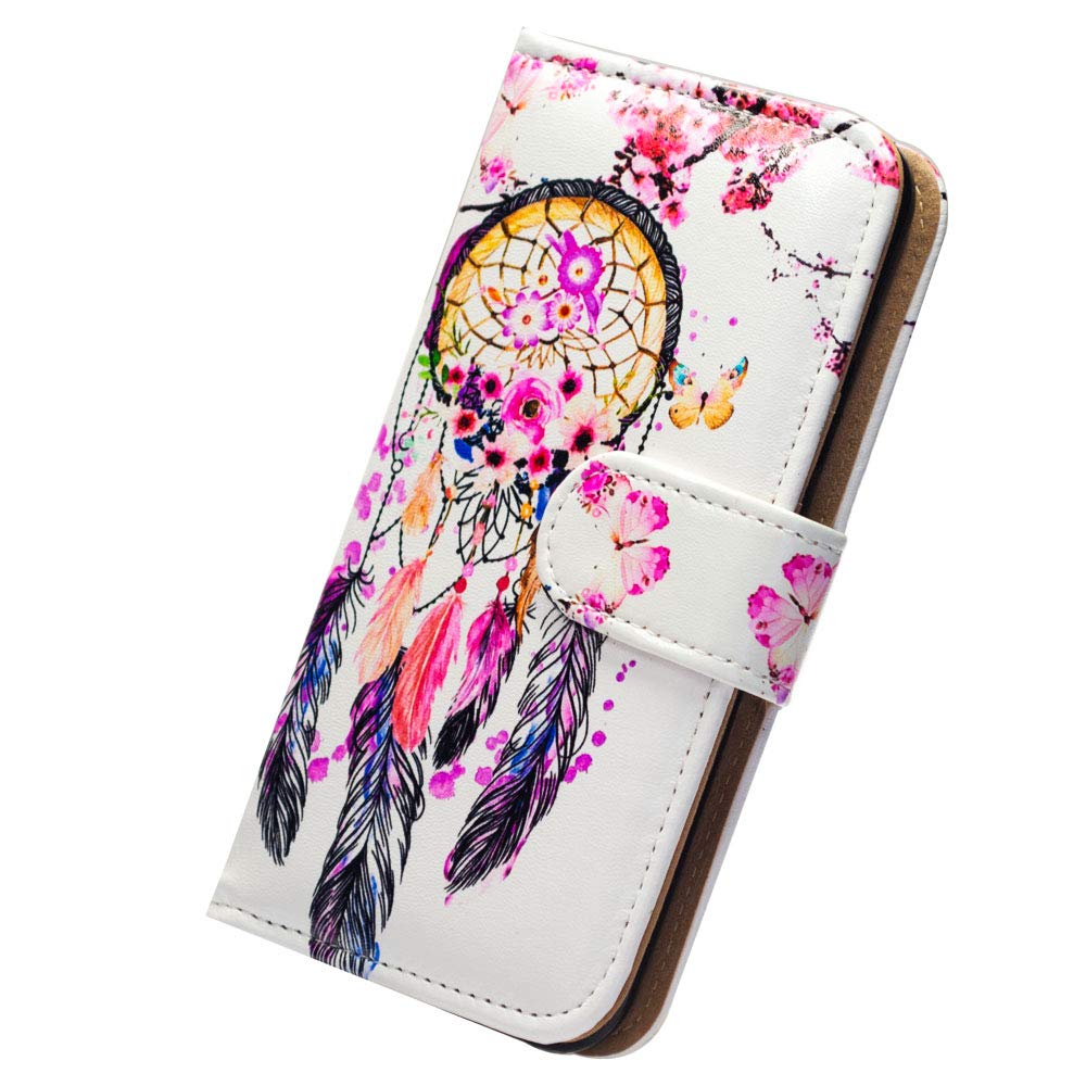 **Dream Catcher Butterfly Leather Flip Wallet Case for Motorola Moto G Power 2021 - Card Slot Holder & Kickstand | Compatible Only with Moto G Power 2021 (Not 2020 Model) | Perfect for Daily Use, Travel & Business**