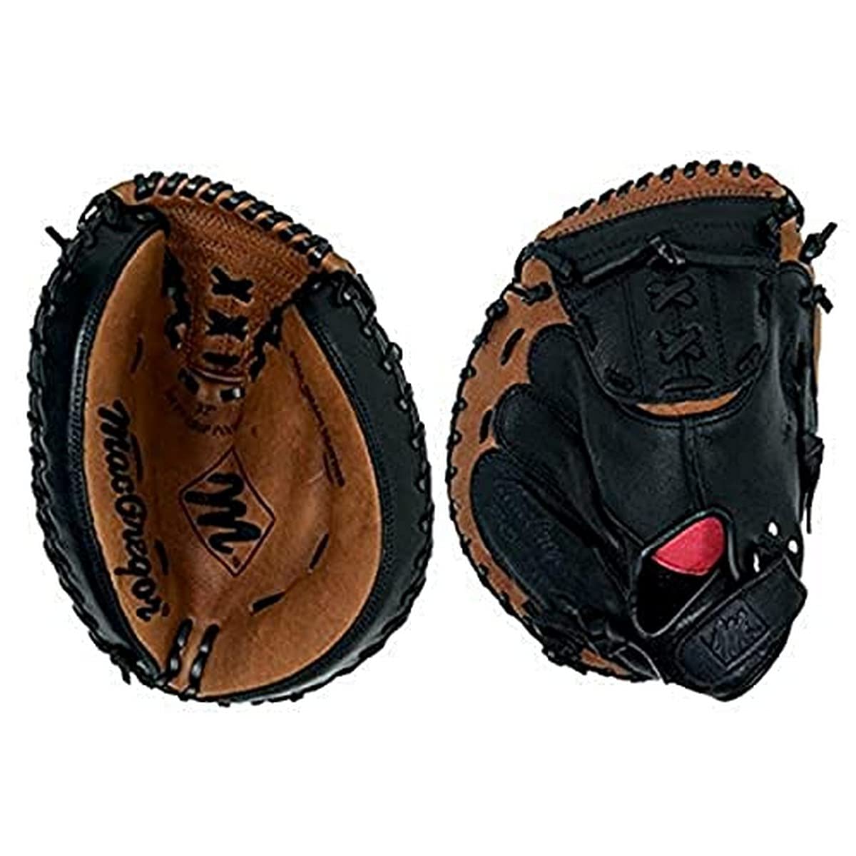 Macgregor Youth Series Left-Hand Catchers Mitt for Right-Handed Throwers | Baseball & Softball Glove for Kids | Perfect for Training, Games & Practice