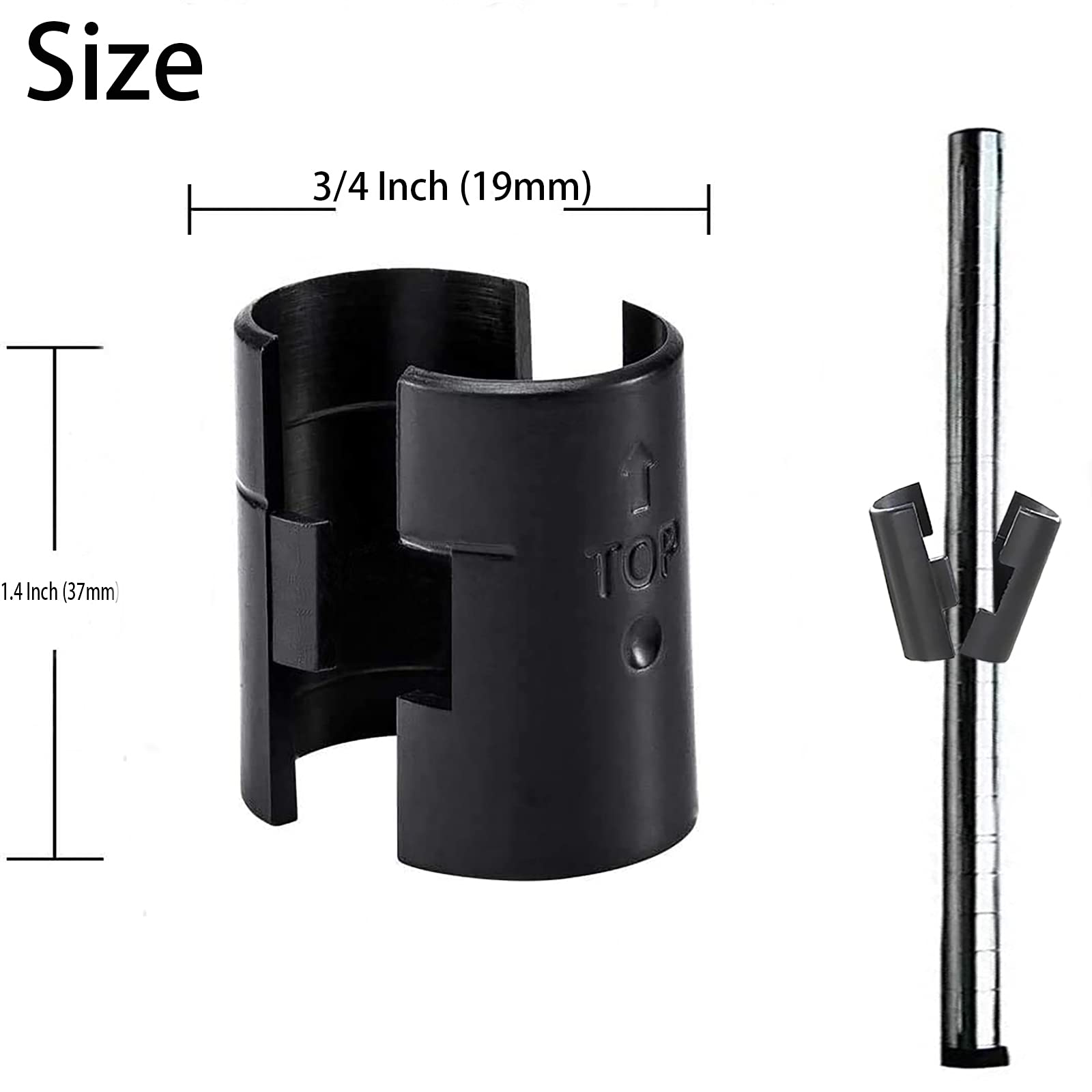 50 Pcs Wire Shelf Clips for 3/4