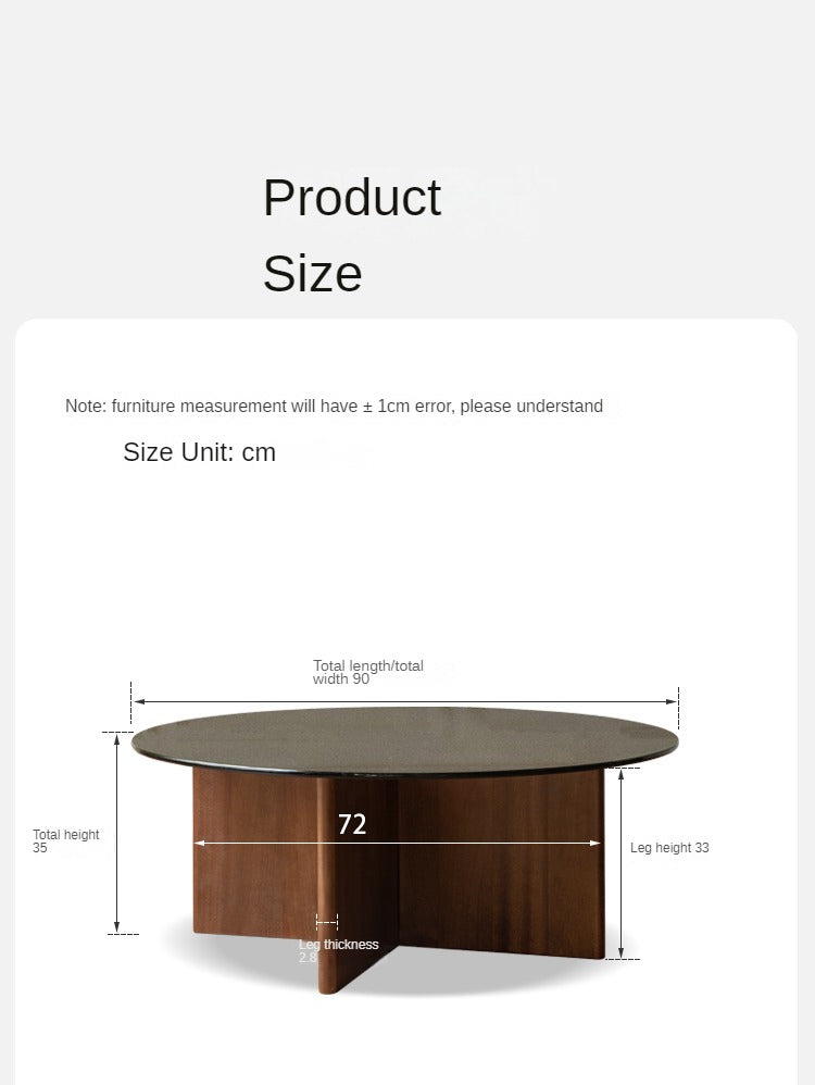 Black Walnut Round Coffee Table with Storage - Modern Living Room Furniture for Small Spaces | Perfect for Apartments, Dorms & Cozy Homes